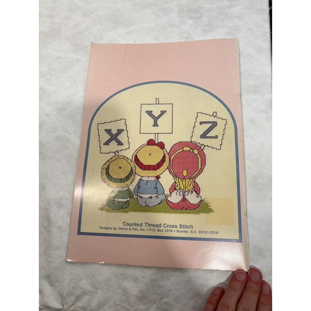 Vintage Leisure Arts Cross Stitch Plastic Canvas Nativity‎ Holiday Alphabets Lot